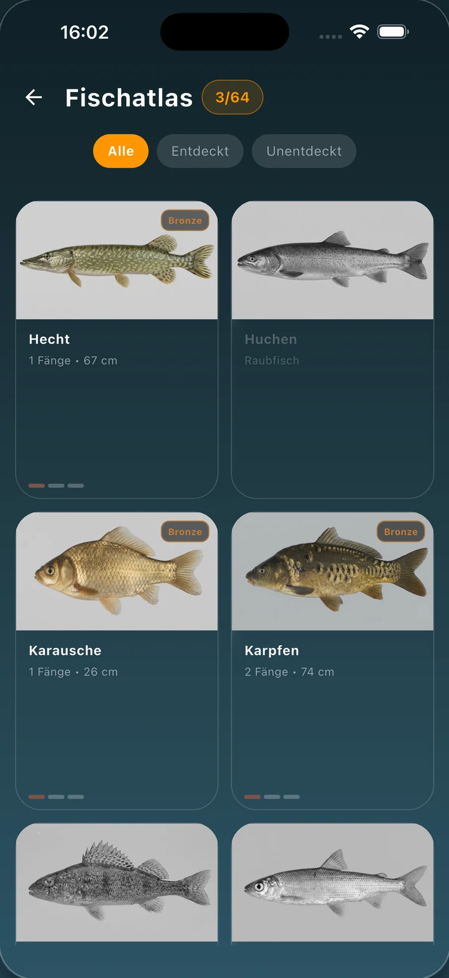 Fischatlas mit entdeckten und noch unentdeckten Arten